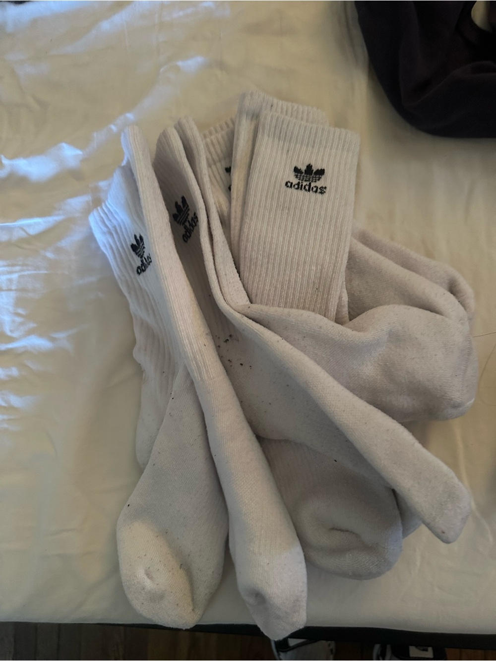 adidas Men’s Crew Socks - White (4 pack)
